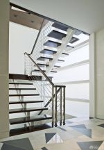 现代公司楼梯间地砖设计效果图片