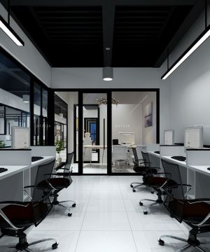2023写字楼内部设计简单现代办公室效果图