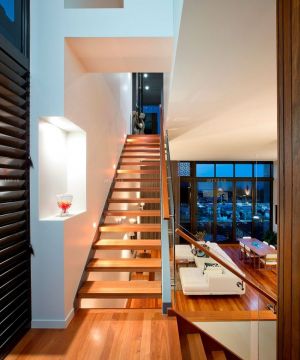 复式房中式风格家装楼梯设计效果图