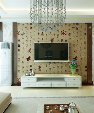 2023住房室内装饰客厅壁纸电视背景墙效果图