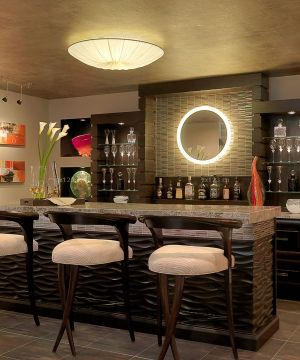家庭酒吧设计吸顶灯装修效果图片