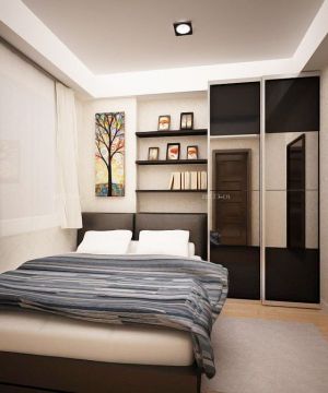 安置房60平方简装家庭卧室装修效果图片