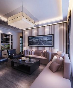 2023现代中式客厅沙发摆放装修效果图片