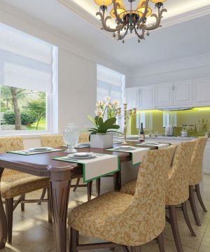 家庭餐厅装修效果图大全2023图片 餐桌椅子装修效果图片