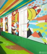 幼儿园过道背景手绘墙壁画设计图片