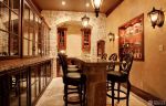 复古美式风格家庭酒吧吧台装修效果图