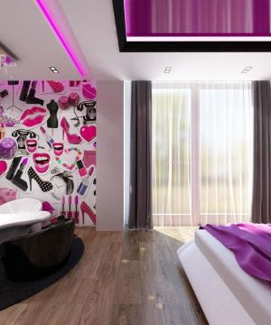 现代10平方卧室墙面设计装修效果图片