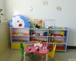 小型现代简约幼儿园室内置物架装修效果图片