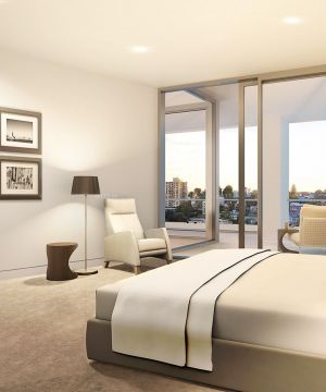 现代卧室装修效果图大全2023图片 带阳台卧室装修效果图