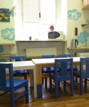现代简约幼儿园室内小餐厅装修效果图片