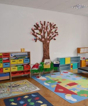现代简约幼儿园室内地垫装修效果图片大全