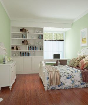 现代美式风格卧室墙面颜色搭配装修图