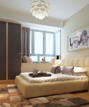 现代风格家装卧室飘窗设计效果图
