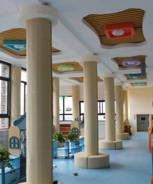 高档幼儿园走廊吊顶装饰图片