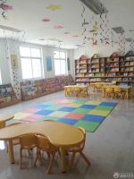 大型简单幼儿园图书馆装修效果图片