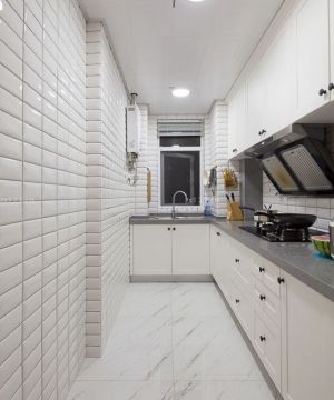 厨房白色瓷砖贴图装修设计