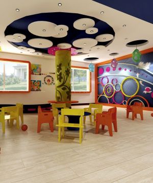 高端幼儿园天花板装饰装修效果图