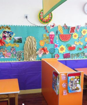 简单幼儿园室内背景墙装修效果图片大全