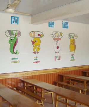 简单幼儿园食堂室内装修图片