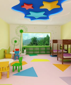 幼儿园室内天花板设计装修效果图 