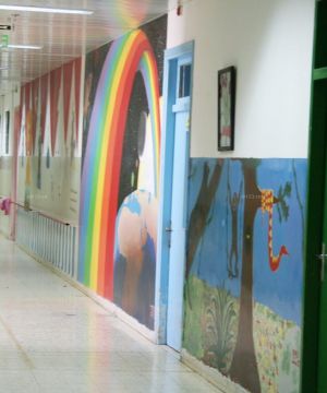 某市幼儿园走廊装修效果图片