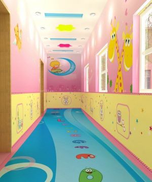 现代幼儿园走廊设计装修图 