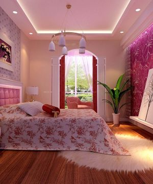 别墅家装婚房卧室布置设计效果图