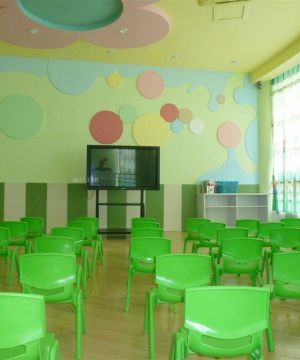国立幼儿园室内背景墙设计效果图片