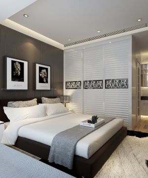 现代家装卧室橱柜装修设计效果图