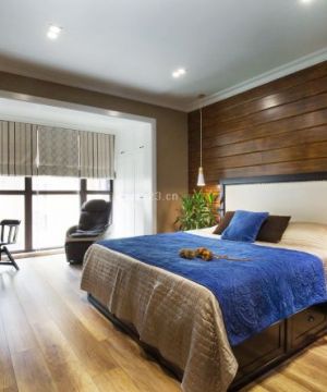 床头背景墙木质墙面装修设计效果图片