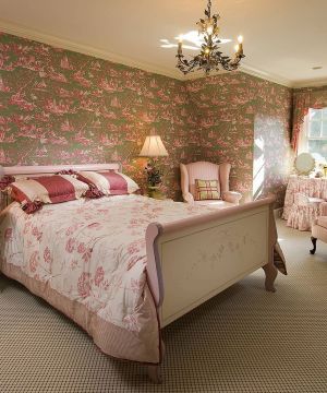 美式乡村风格楼房卧室装修图片