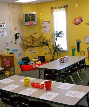 最新幼儿园教室装饰布置设计效果图片大全