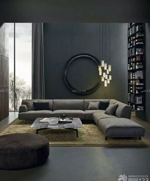 新中式风格客厅软沙发装修效果图片