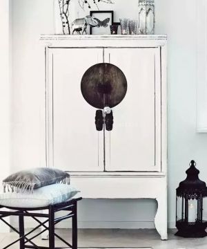 白色简约新中式家具装修效果图片