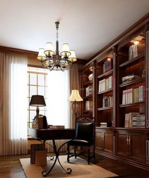 古典家居书房装饰设计装修效果图