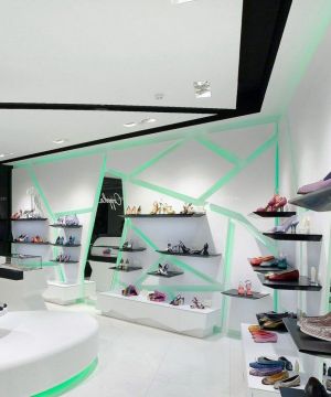 欧式女鞋店墙面设计装修效果图片