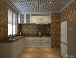 美式家居风格厨房灶台设计装修效果图片