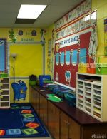 美式幼儿园室内背景墙布置设计效果图片
