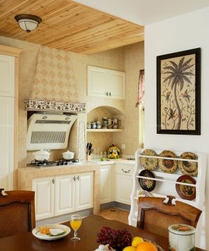 美式家装小厨房装修效果图欣赏