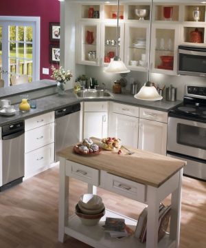 开放式厨房厨房灶台设计效果图片