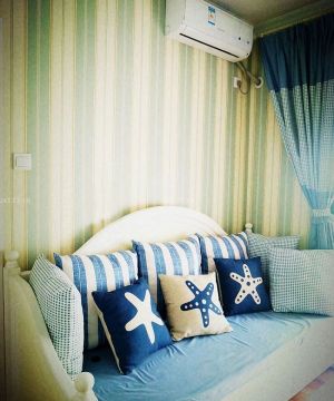 地中海风格家居设计沙发床装修效果图片