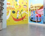 北京幼儿园室内背景画装修效果图片