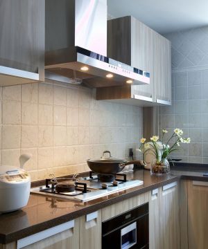 现代家装小户型整体厨房效果图