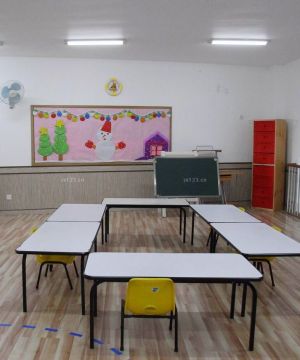 北京幼儿园室内原木地板装修效果图片