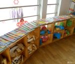 现代幼儿园室内置物架设计效果图片