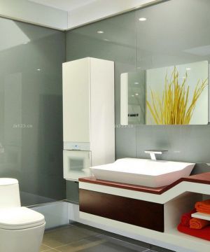 现代厕所浴室柜设计装修效果图片欣赏