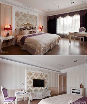 新古典欧式风格女孩卧室装修效果图