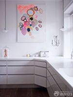 白色简约小厨房装修设计效果图案例