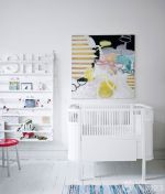 白色简约公寓婴儿床装修效果图片