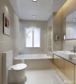 卫生间装修设计效果图 白色浴缸装修效果图片